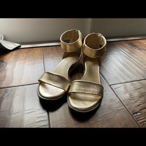 Gold Ankle Strap Seychelles Sandals